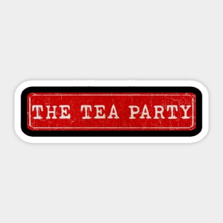 vintage retro plate The Tea Party Sticker